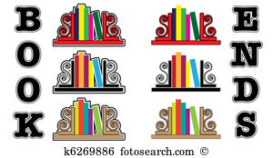 Bookend Clip Art Vector Graphics. 13 bookend EPS clipart vector.