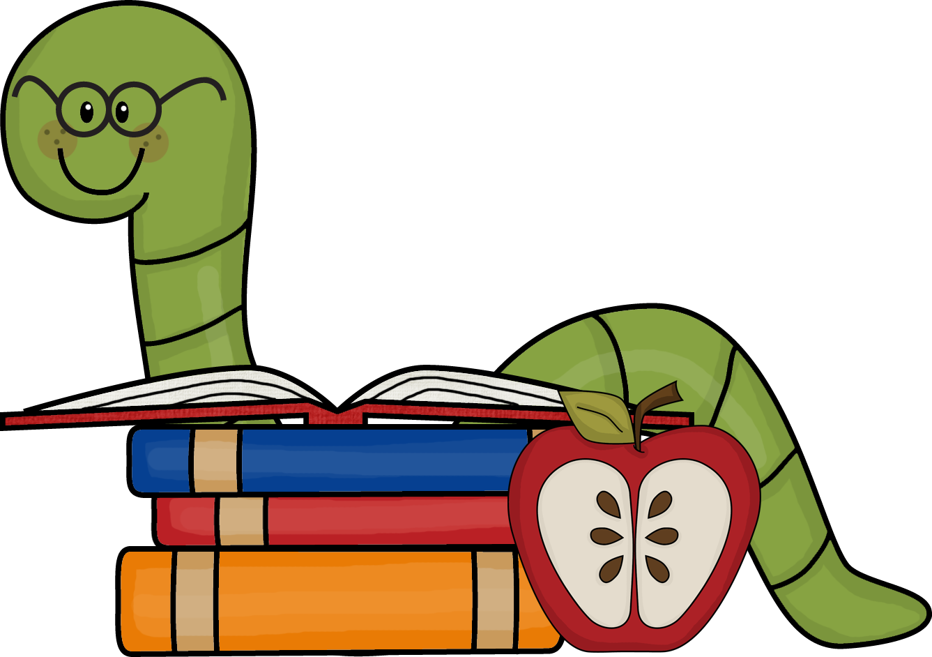 Free Bookworm Clipart.