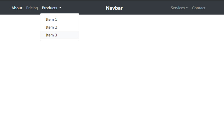 Bootstrap 4 navbar with centered logo.