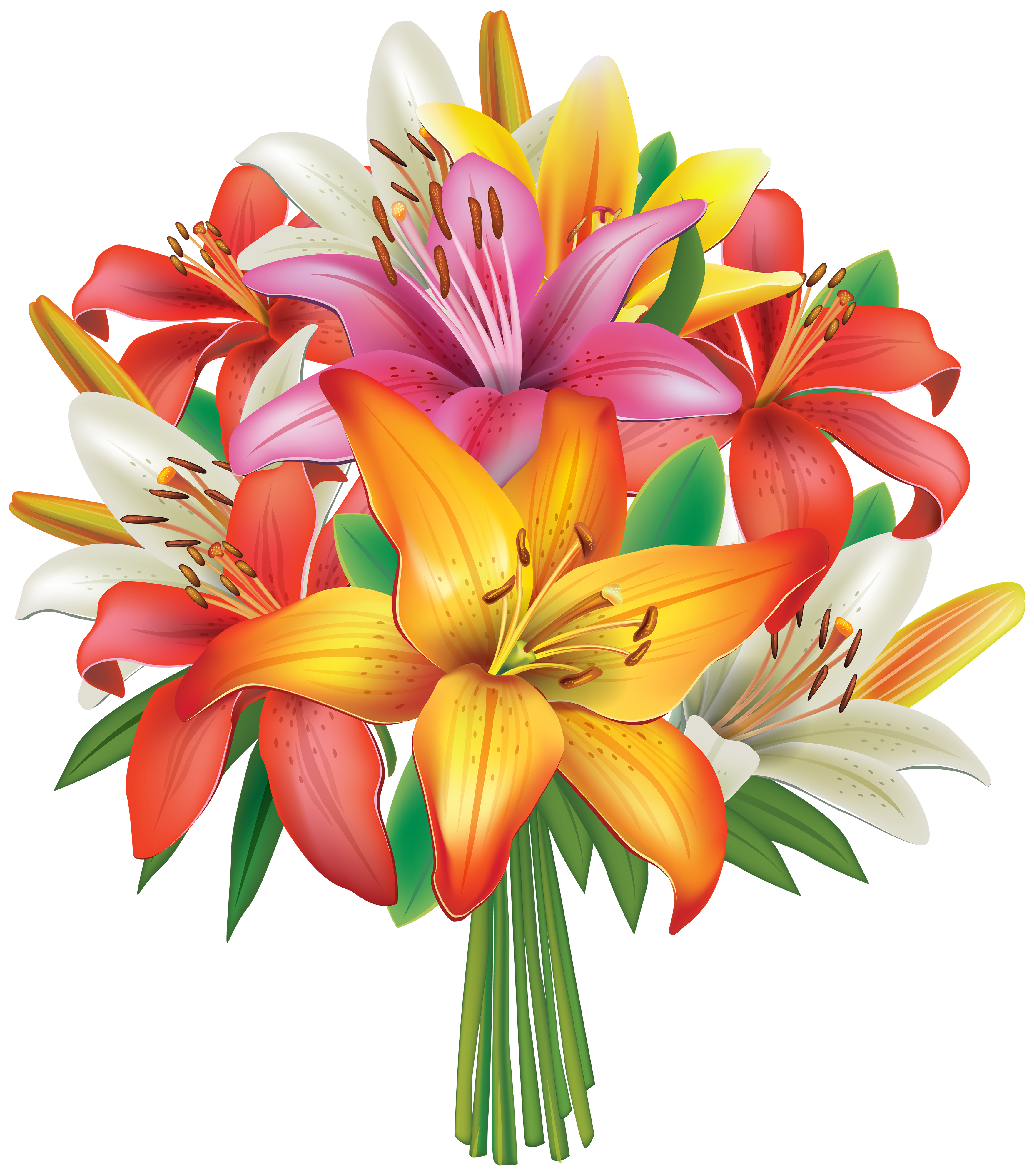 Birthday flower bouquet clipart.