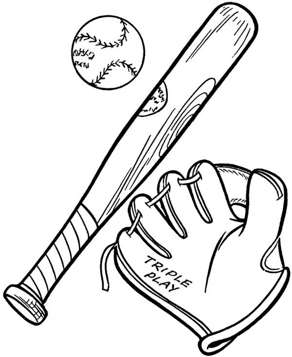 Bat And Glove Clipart.