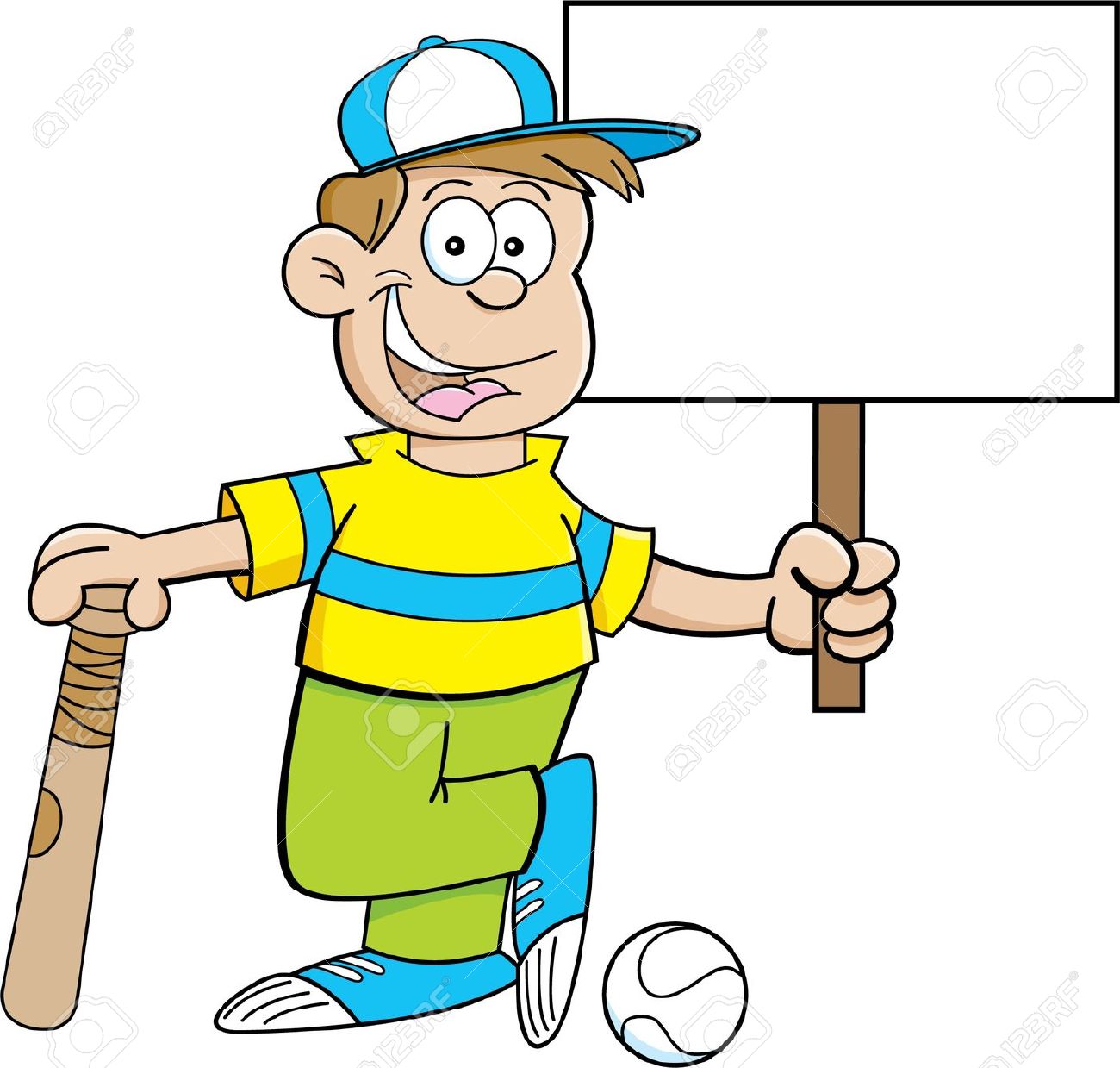 Boy baseball cap clipart.