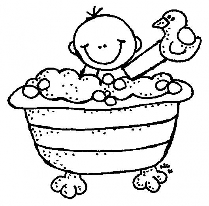 Bathroom Clipart Black And White · Bathroom Clipart Kid Bath.