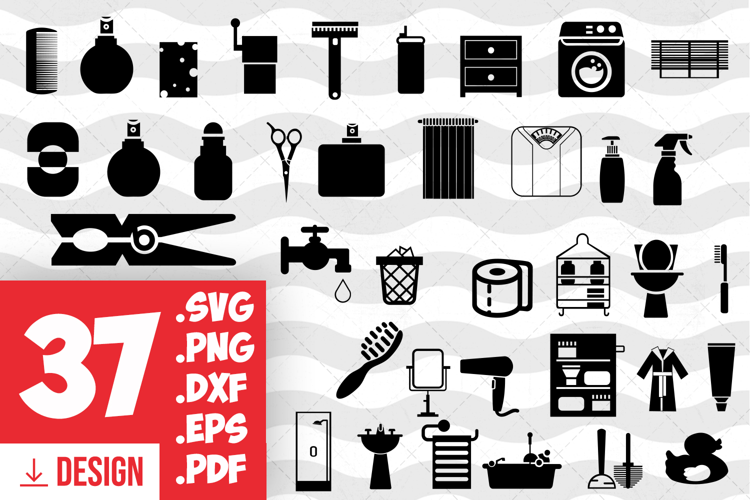 Bathroom clipart bathroom things silhouette bath things png.