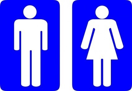 Toilet Signs Clipart Graphic.