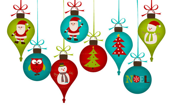 Christmas baubles clipart png.