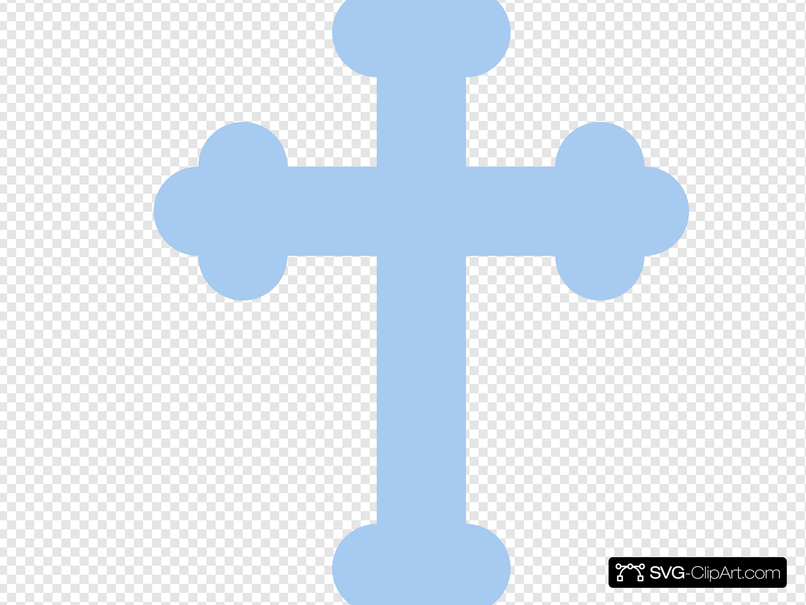 Light Blue Cross Clip art, Icon and SVG.