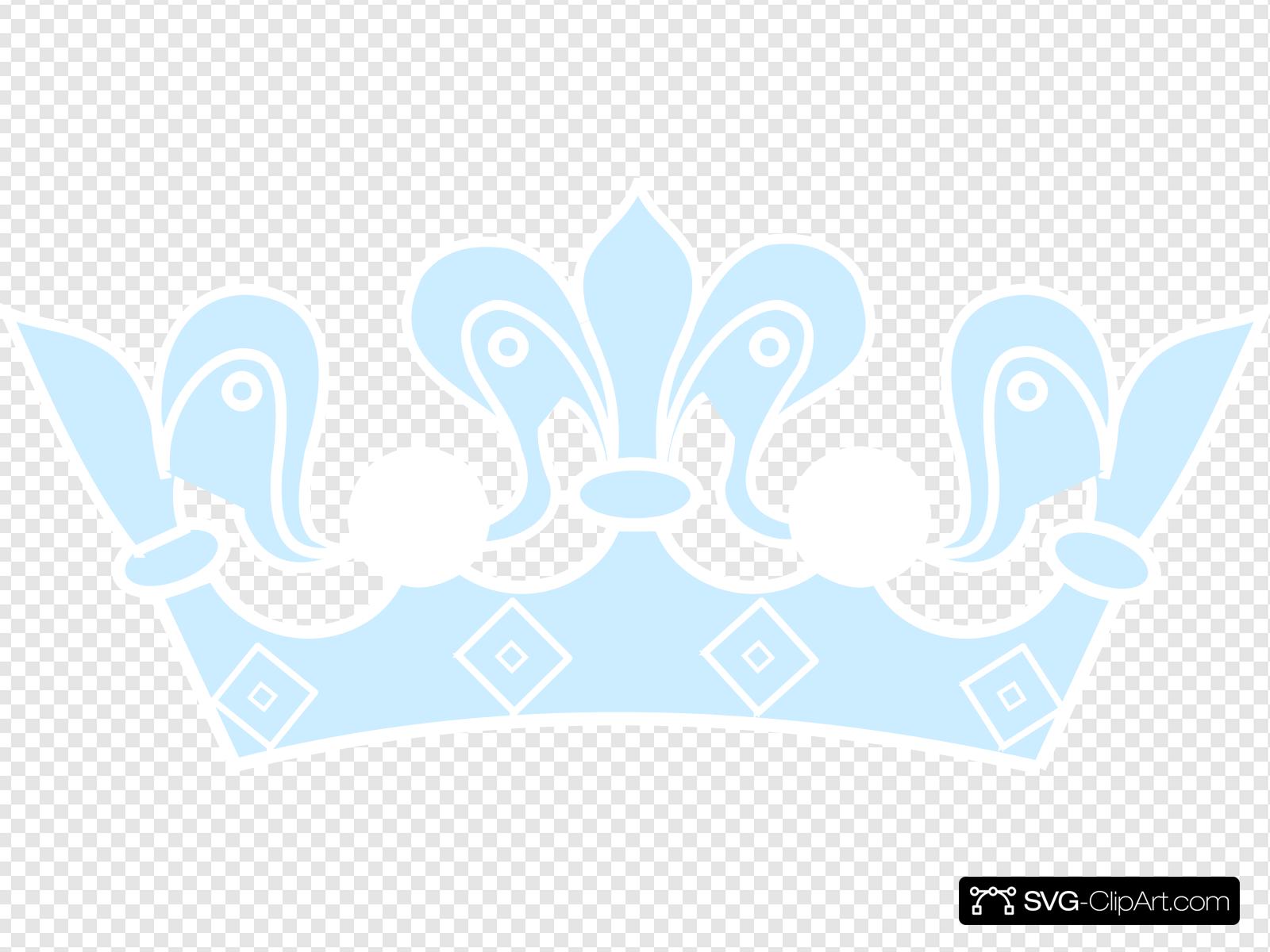 Light Blue Crown Clip art, Icon and SVG.