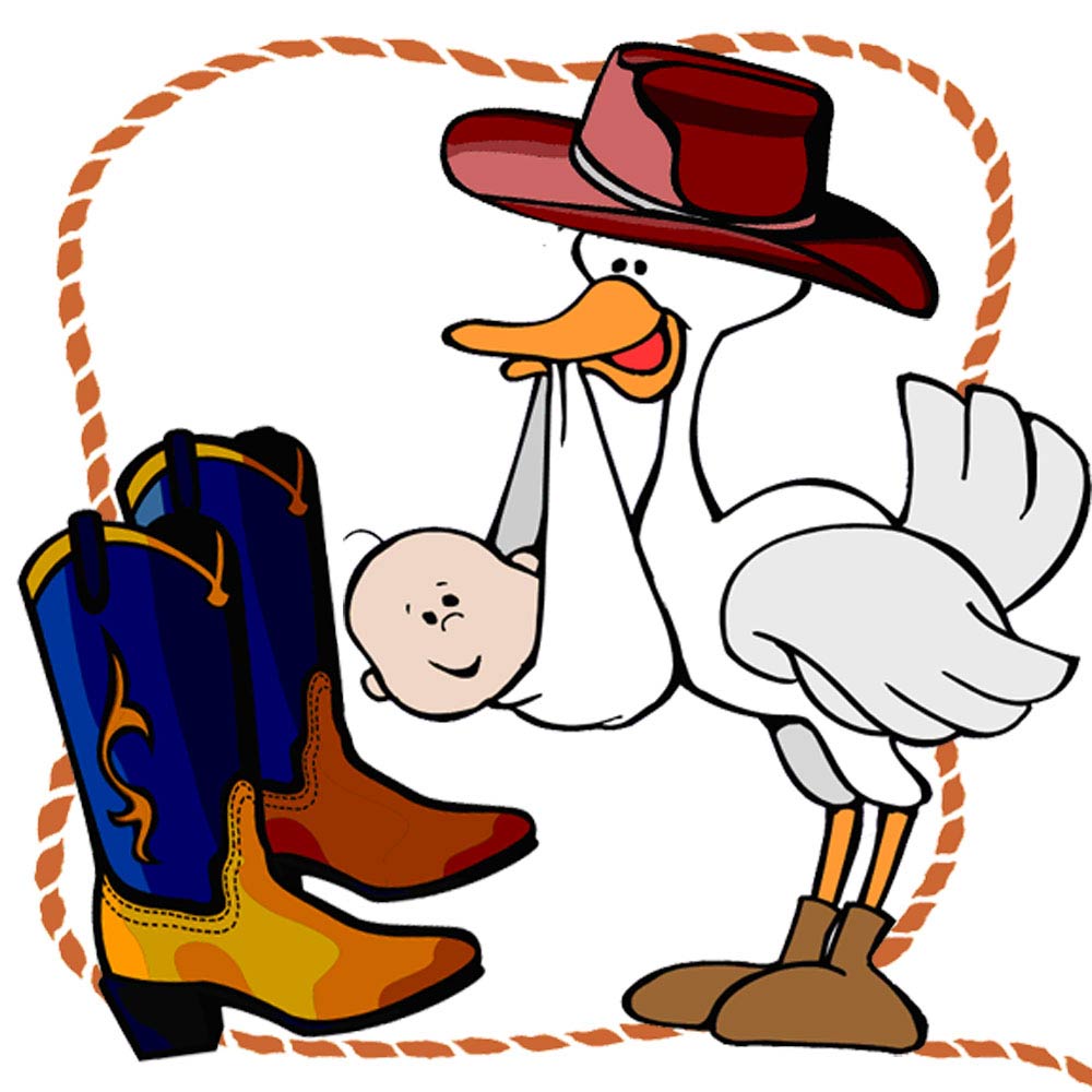 Cowboy Baby Shower Clip Art.