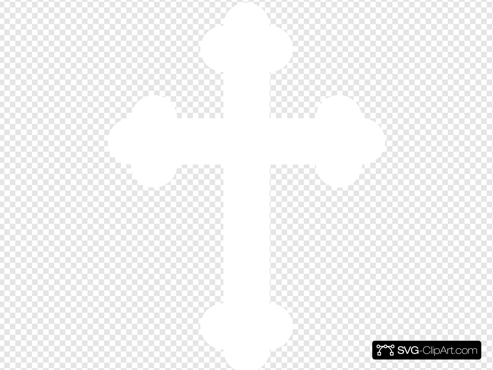 White Baby Cross Clip art, Icon and SVG.