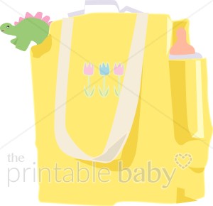 Baby Diaper Bag Clipart.