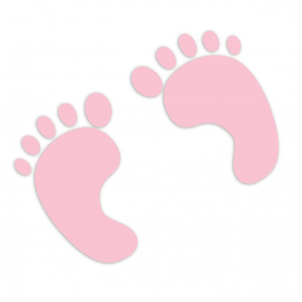 Baby Footprints Pink Clipart Free Stock Photo.