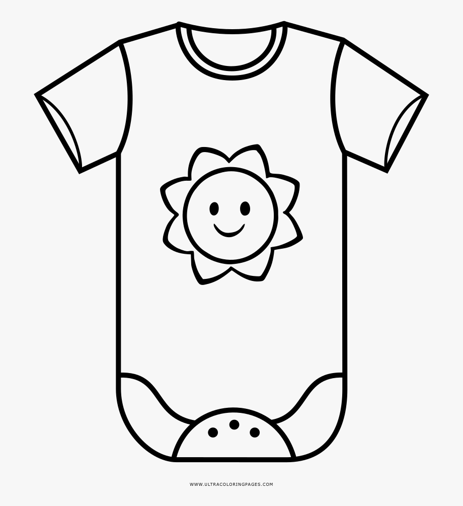 Baby Clothes Coloring Page.