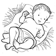 Baby jesus clipart black white clipartfest.