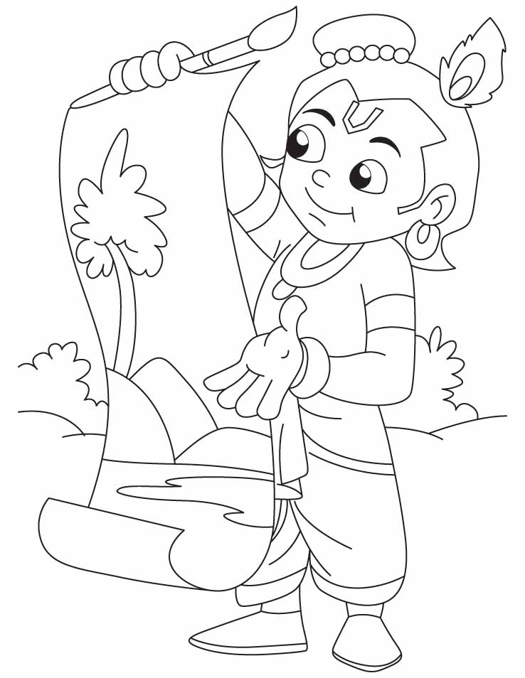 Free Krishna Coloring Page, Download Free Clip Art, Free.