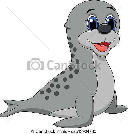 Harp seal clipart.