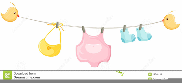 Baby Clothesline Clipart.