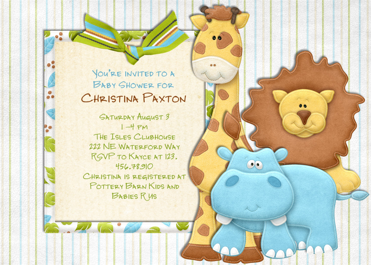 jungle baby shower invitations template Mn3QmVlK.