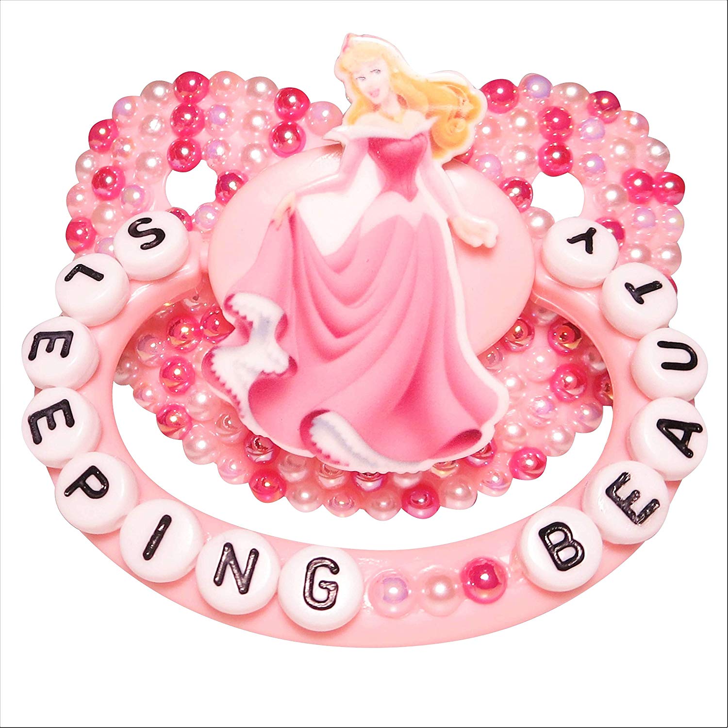 Amazon.com : Sleeping Beauty Pink Adult Pacifier, Pink and.