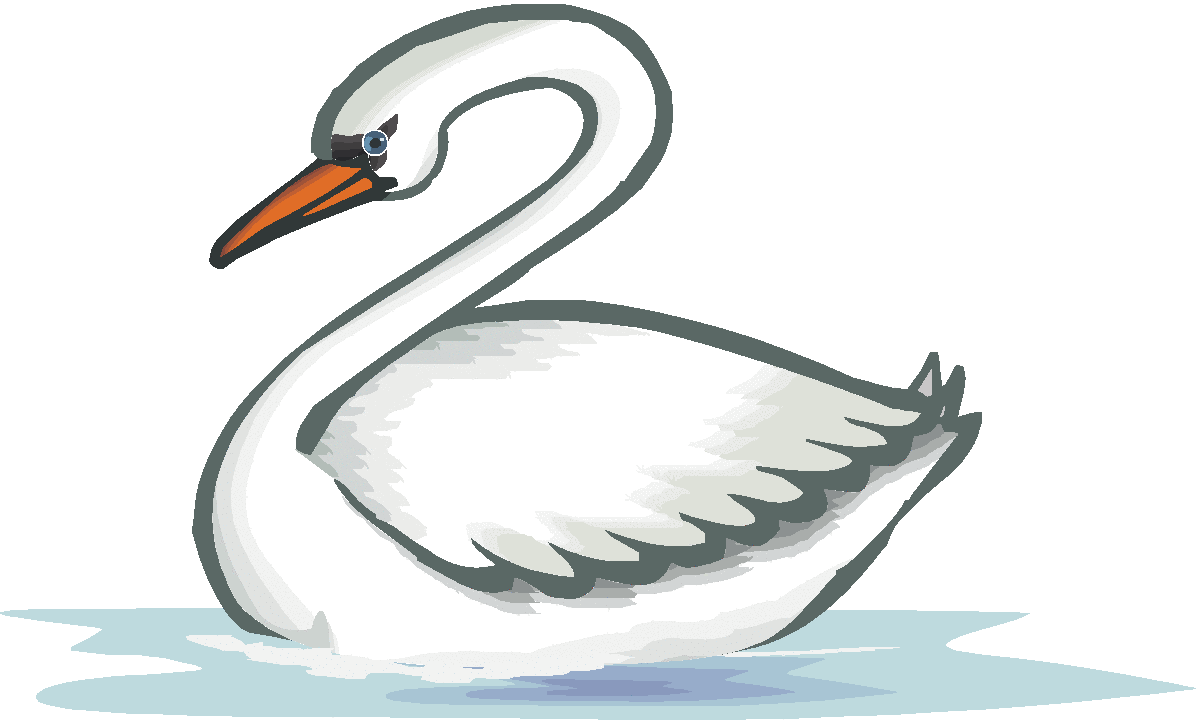 Baby swan clipart.