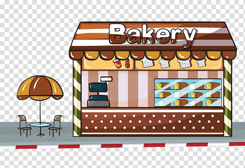 Bakery illustration, Bakery Cake , Breakfast shop.