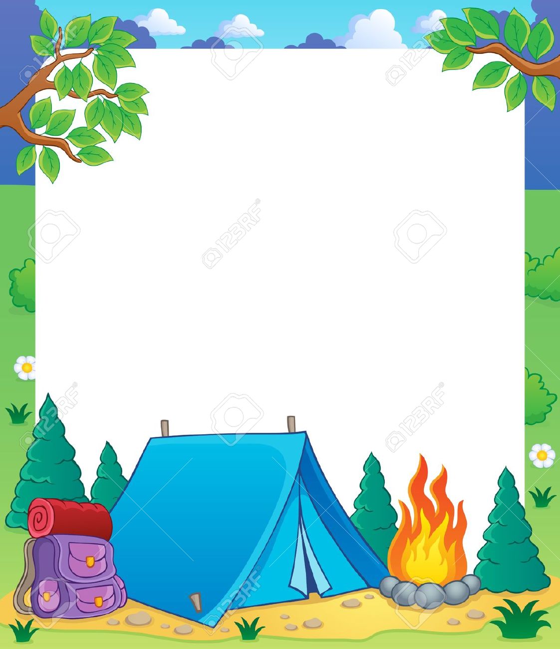 Camping background clipart » Clipart Station.