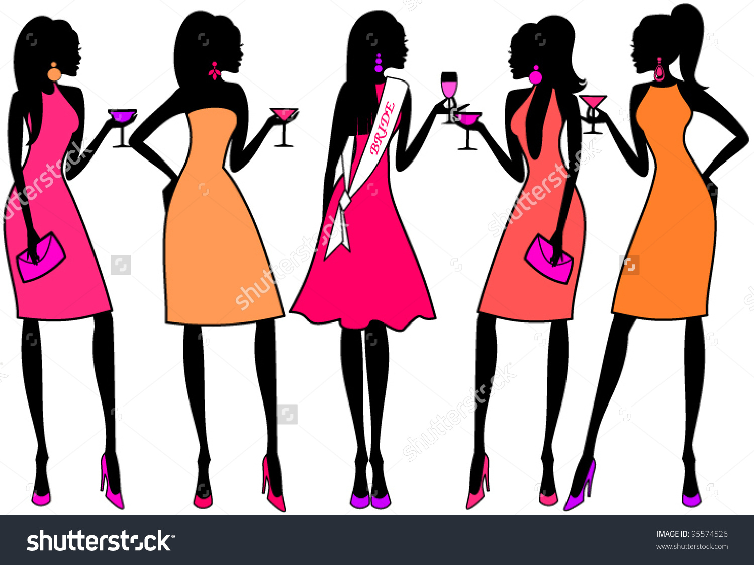 Bachelorette party clipart images.