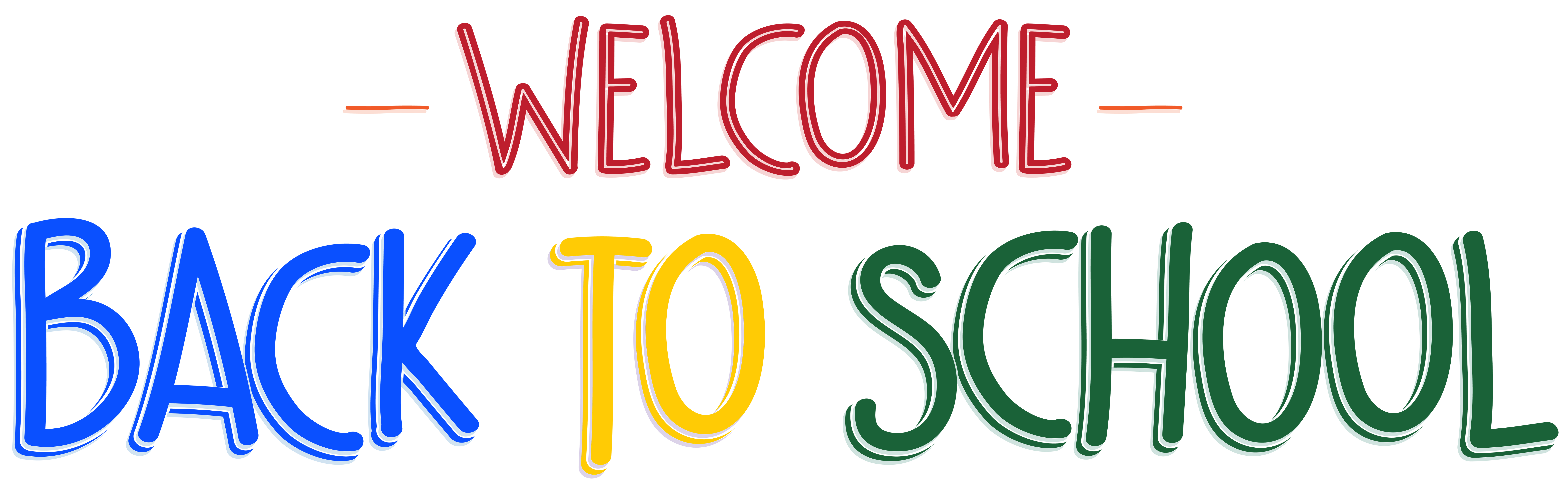 Welcome Back to School PNG Clip Art Image.