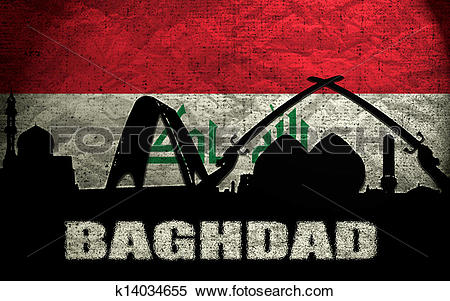 Stock Image of View of Baghdad k14034655.