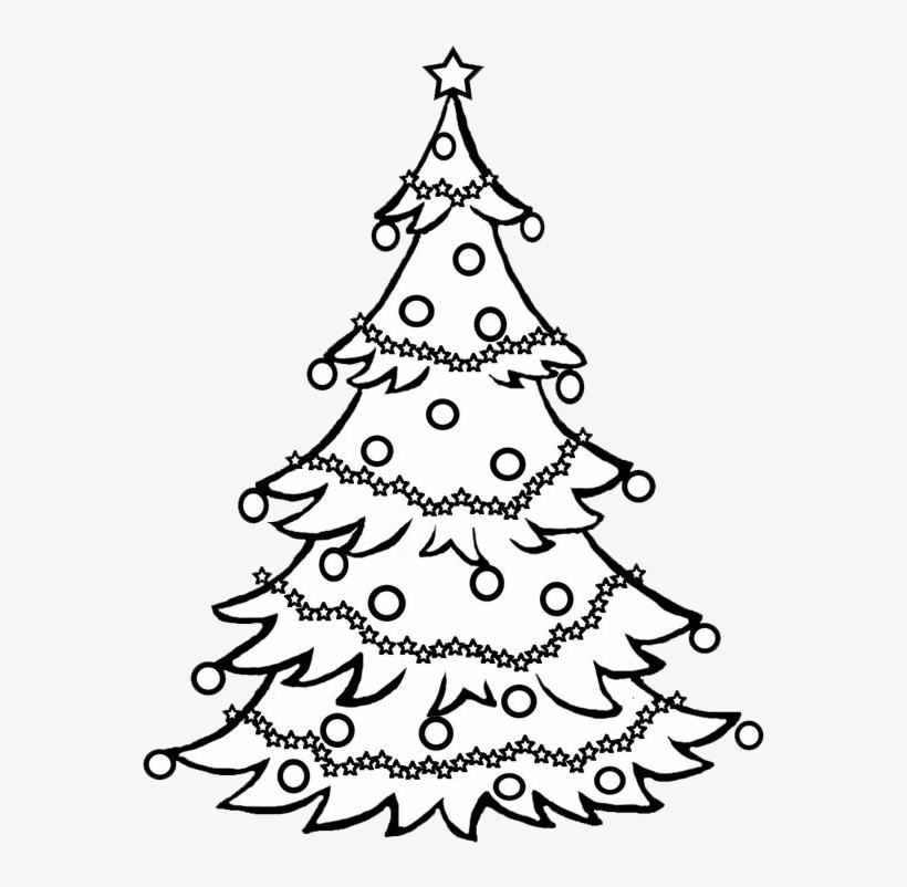 Pine Tree Clipart Black And White / Christmas Tree.