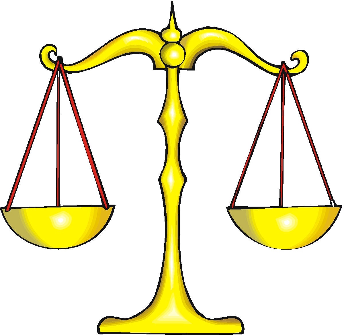 Balanced scales clipart.