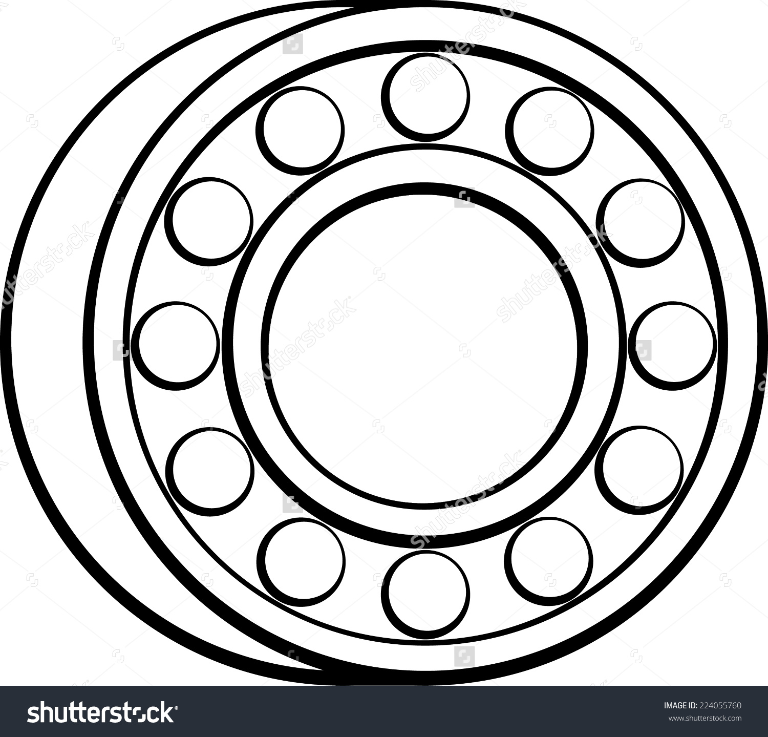 Ball Bearing Stock Vector 224055760.