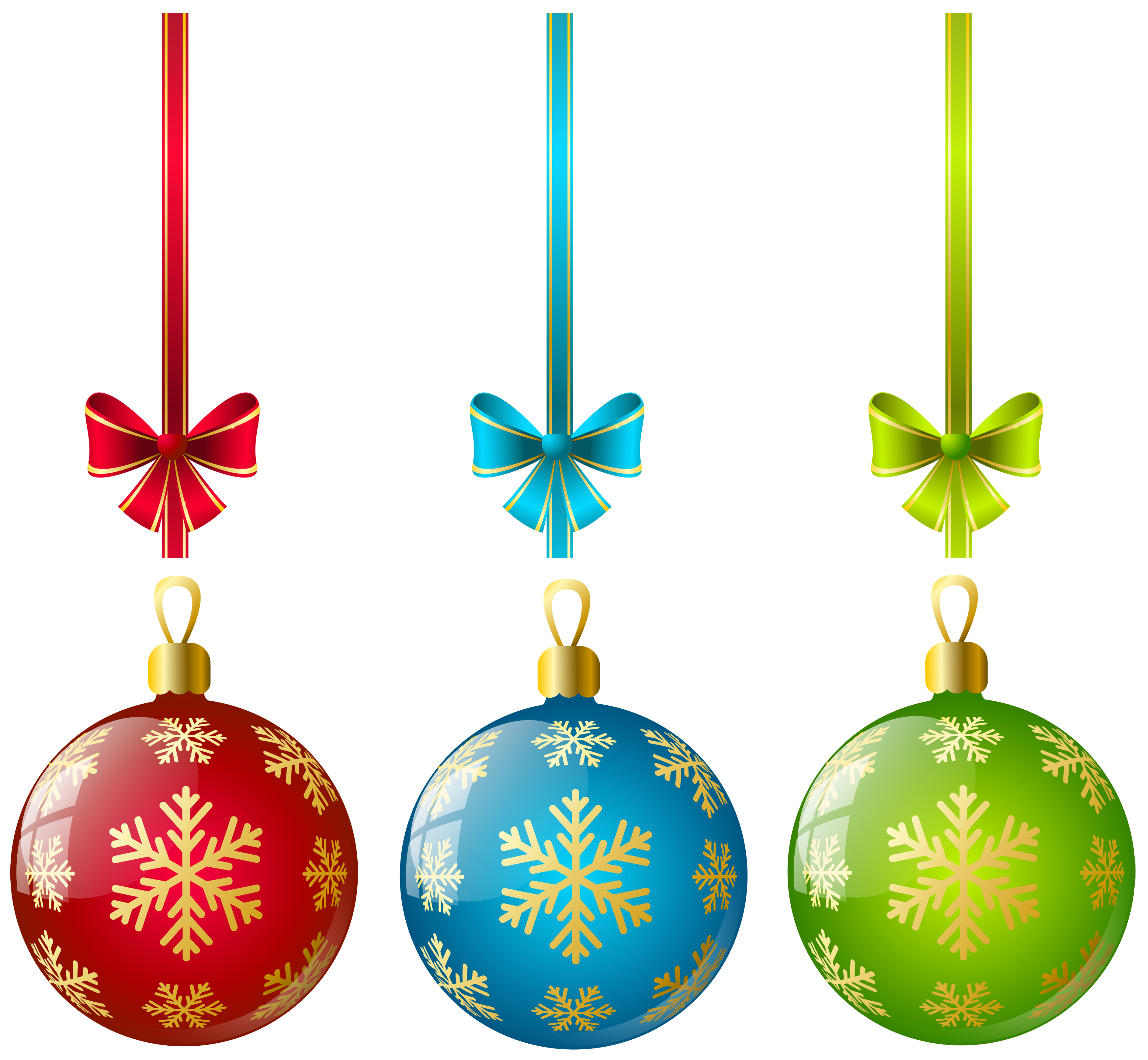 Christmas bulb ornaments clipart.