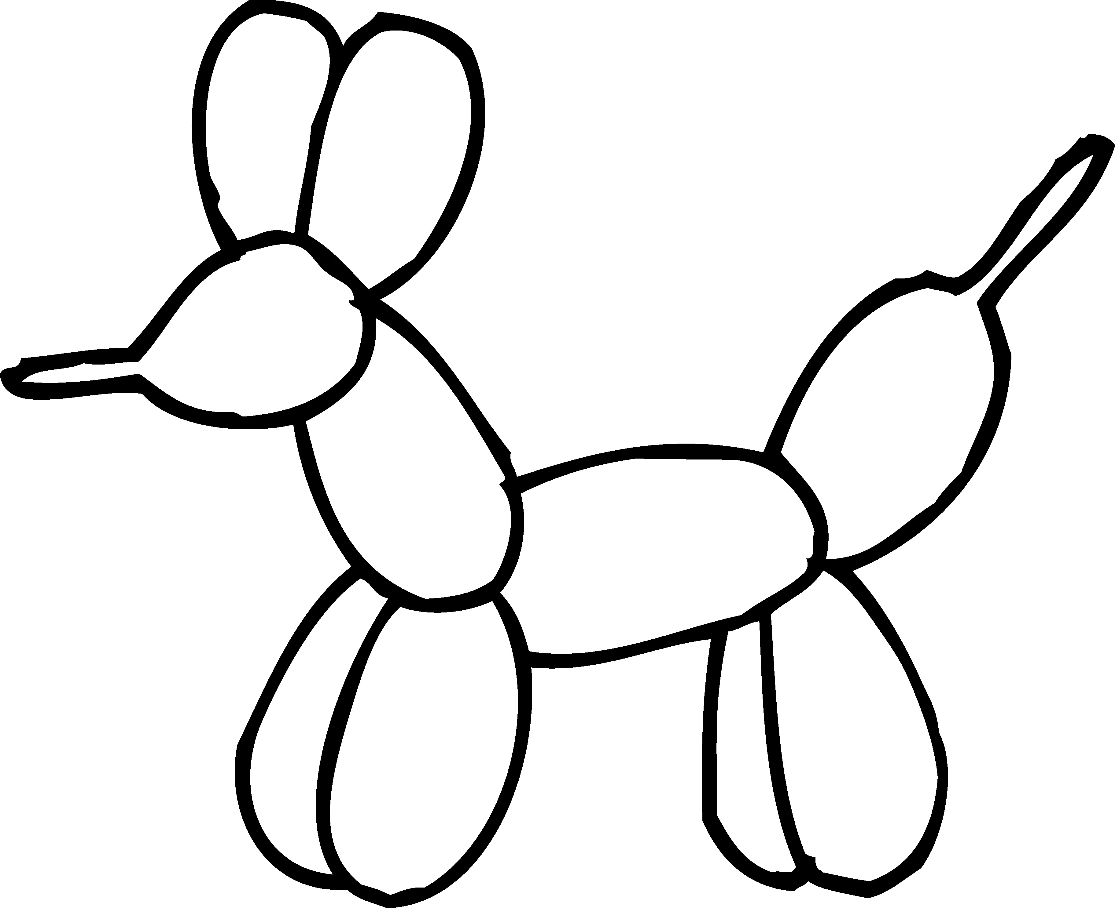 Within Balloon Animals Clipart Black And White 1.