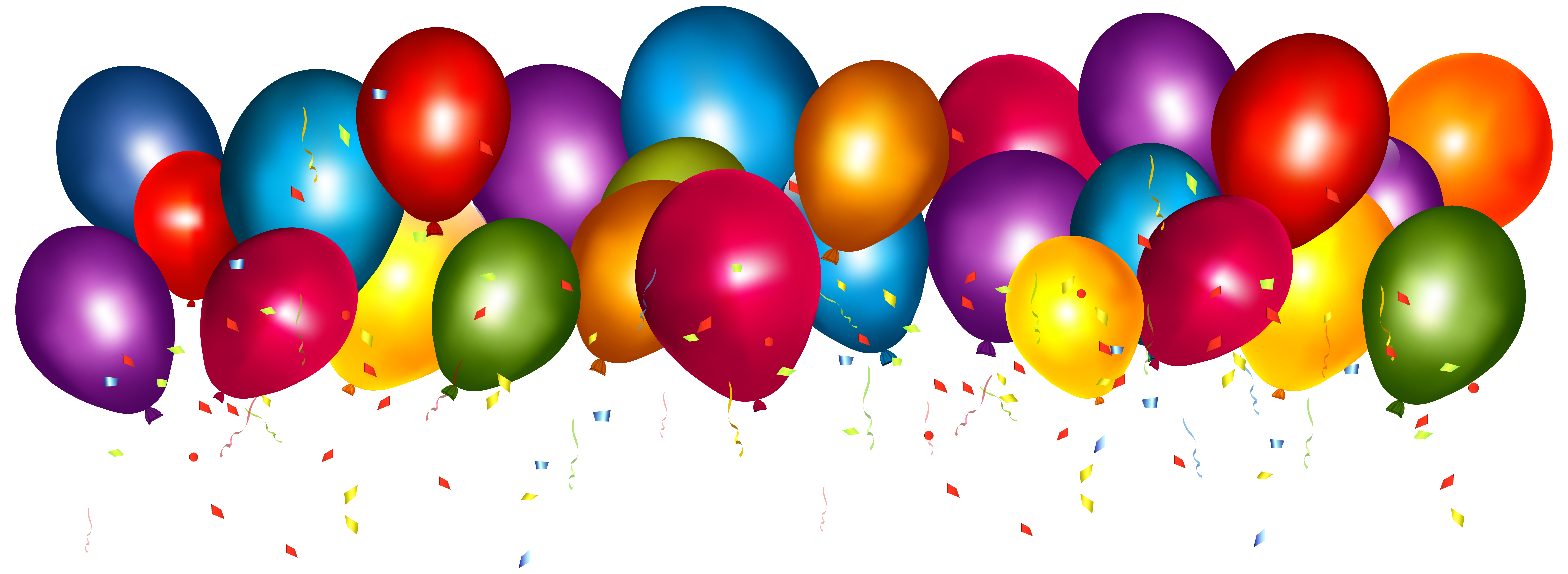 Balloon Birthday Confetti Clip art.