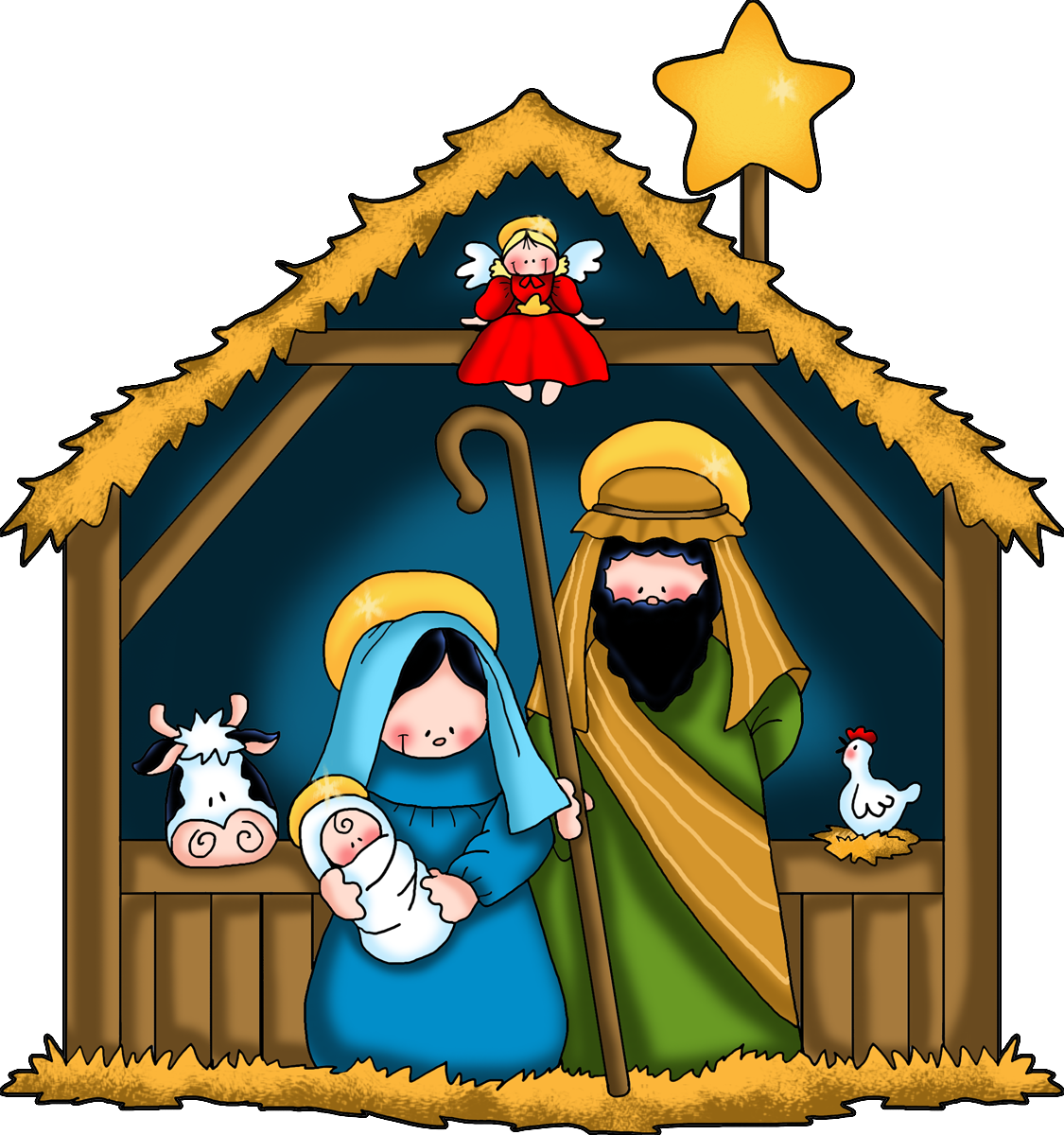 the nativity children free clip art.