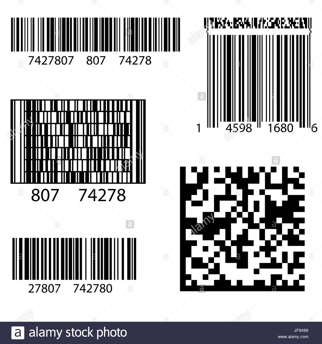 Product Barcode 2d Square Label. Sample QR Code Ready to Scan with.