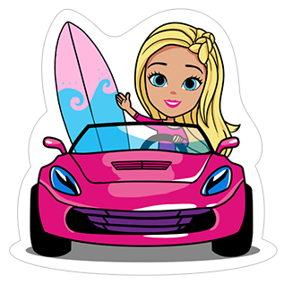 Free download «Barbie» Viber sticker #8.