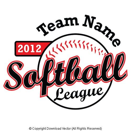 Softball Vector t shirt clip art EPS.