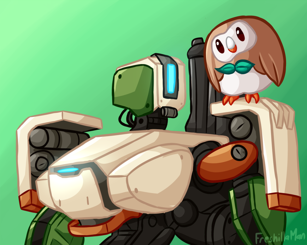 Rowlet and Bastion.