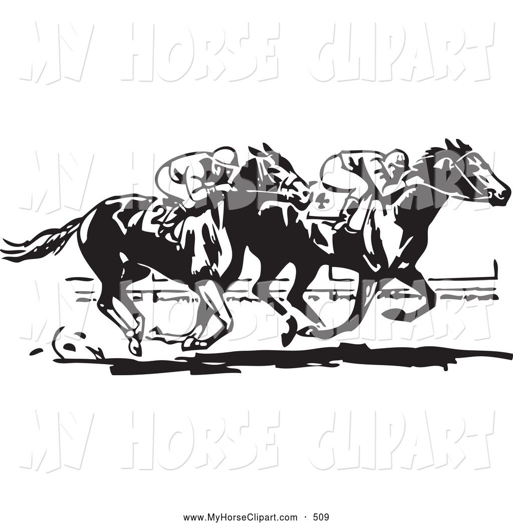 Race Horse Silhouette Clip Art Royalty Free Black And White.