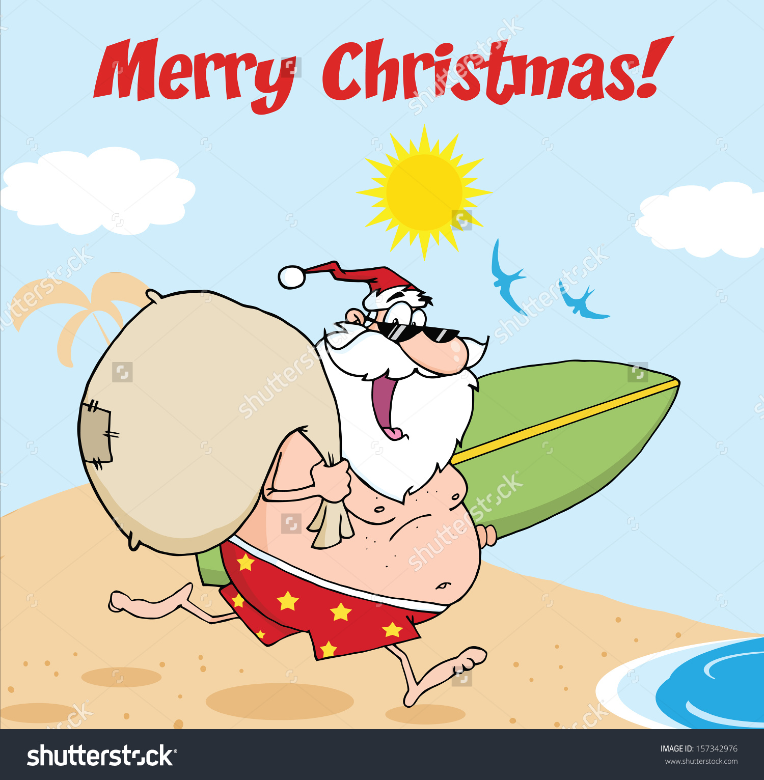 Clip Beach Christmas Stock Vectors & Vector Clip Art.