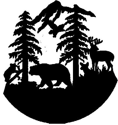 Sue\'s Sparklers: Bear & Deer Pine Trees.