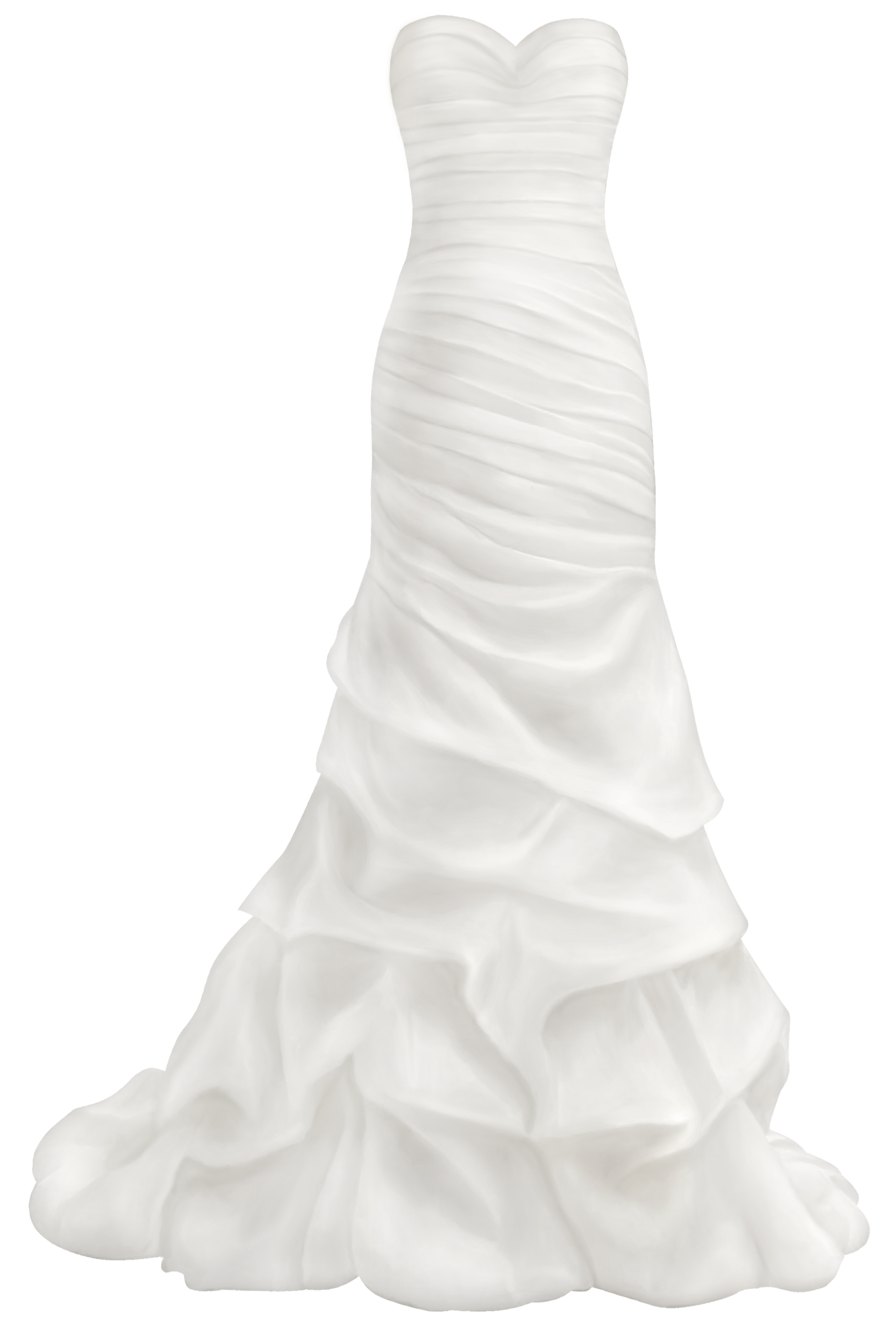 Beautiful Wedding Dress PNG Clip Art.