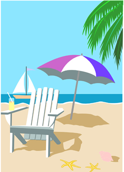 Tropical Beach Clipart.