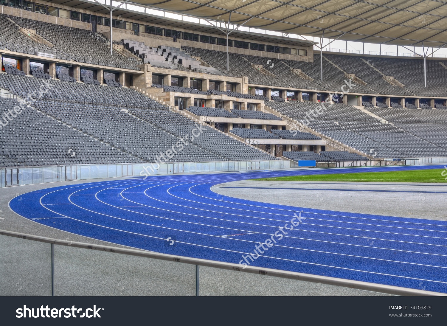 Olympiastadion Olympic Stadium Sports Stadium Berlin Stock Photo.