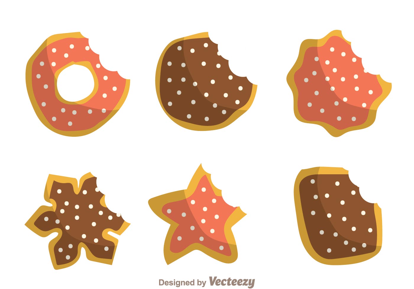 Cookie Bite Mark Free Vector Art.