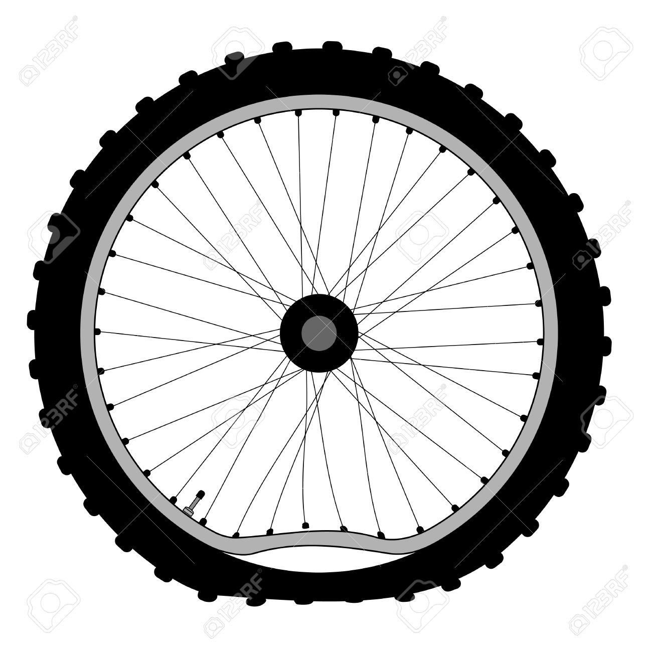 Vintage road bike tire clipart.