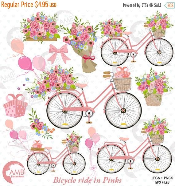 Wedding Bicycle clipart, Bicycle clipart, Bicycle and.