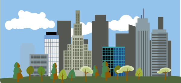 Cartoon City Clipart.